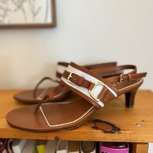 Ralph Lauren High Heel Sandals | Size 7.5 | Mint Condition | Fall Shoes Brown RL